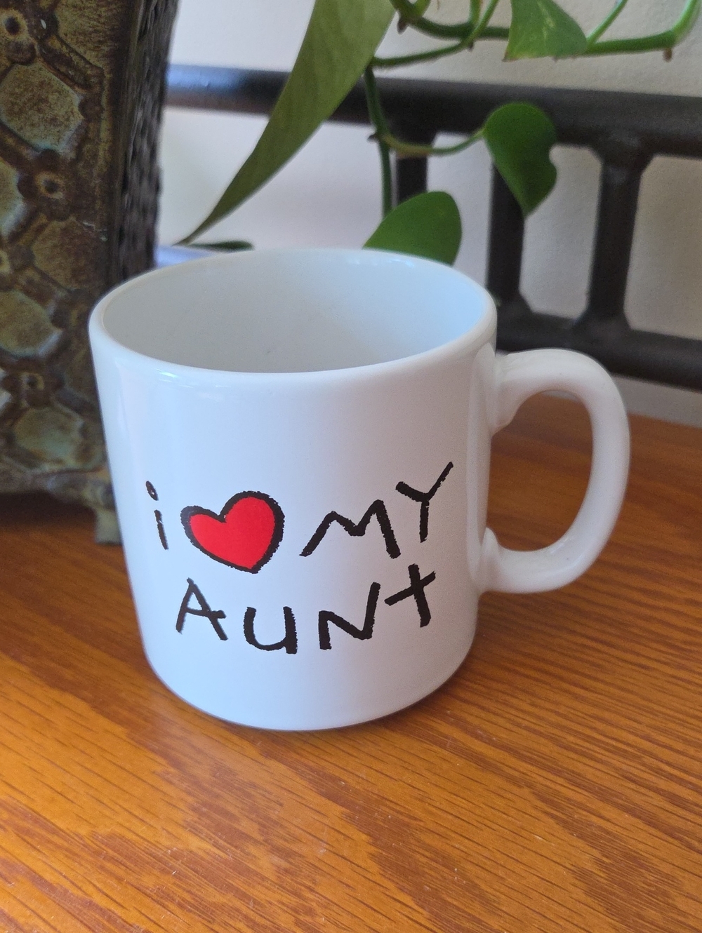 Russ Berrie White Mug with Red Heart "I ♥ My Aunt" - 11 Oz